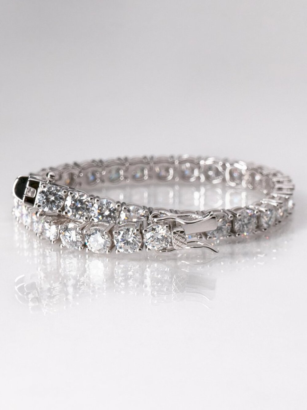 Moissanite Tennis Bracelet 5mm – 925 Sterling Silver VVS D Color